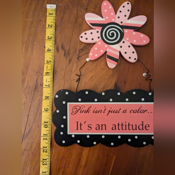 Pink isn't just a color...it's an attitude Wall Hanging - Picture 4 of 6